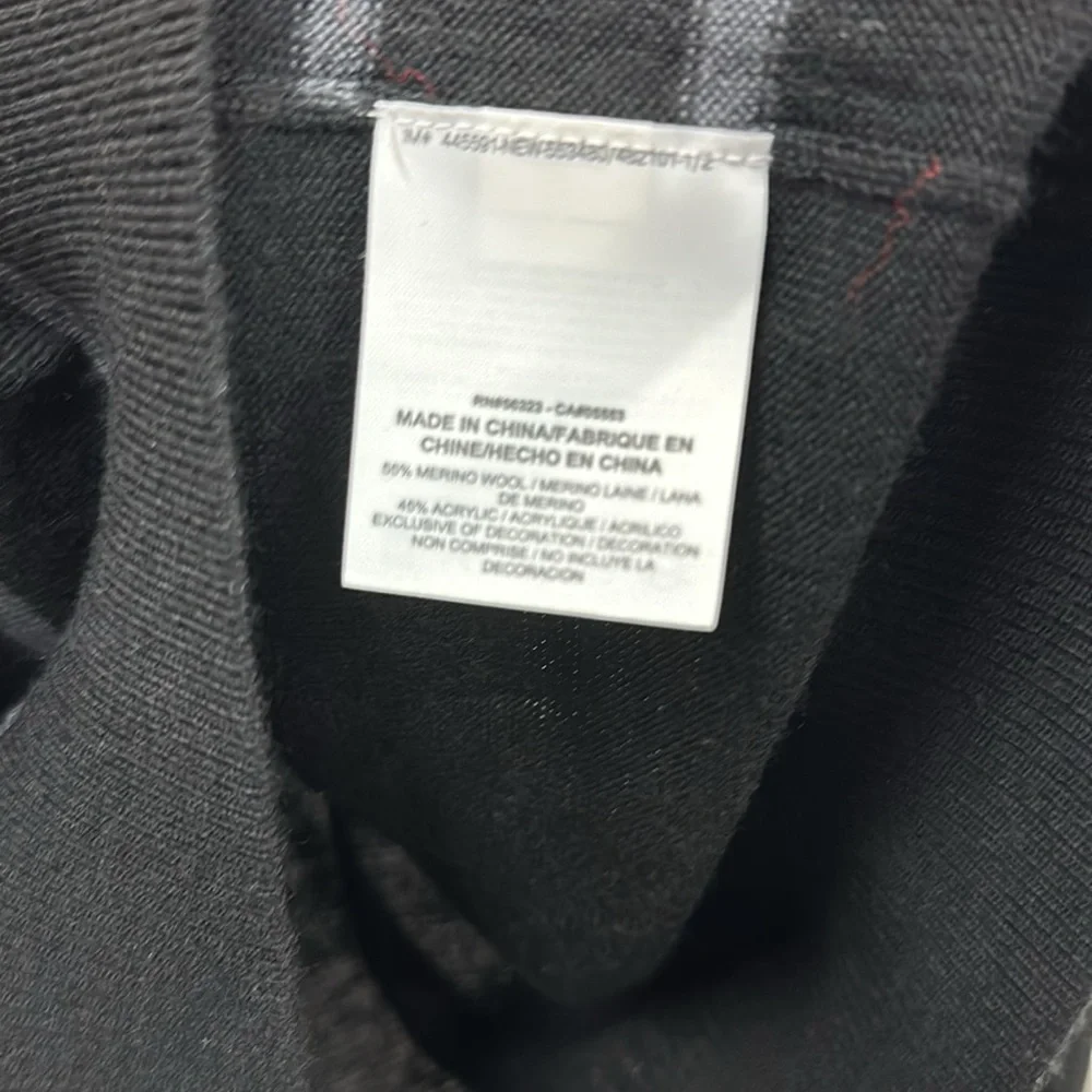 Nike Golf 3D V-Neck merino wool black gray Sweater L